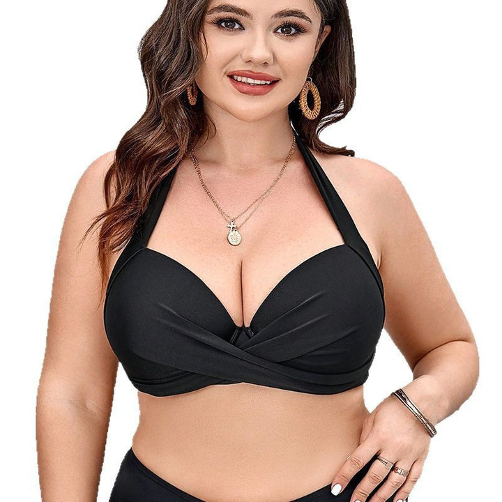 Dame bikini top med elegant omslagdesign Skovae