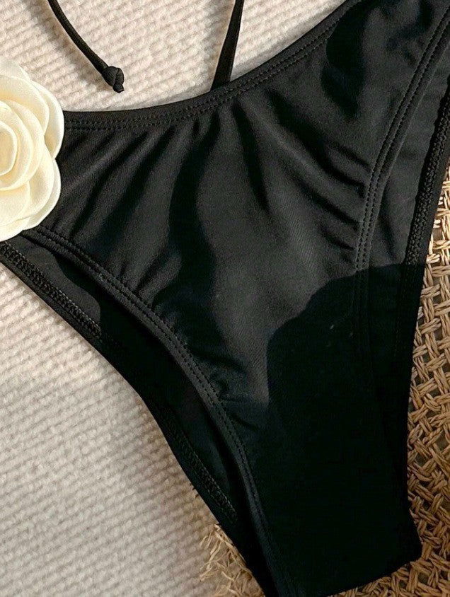 Dame Bikini med flower applikationer Skovae