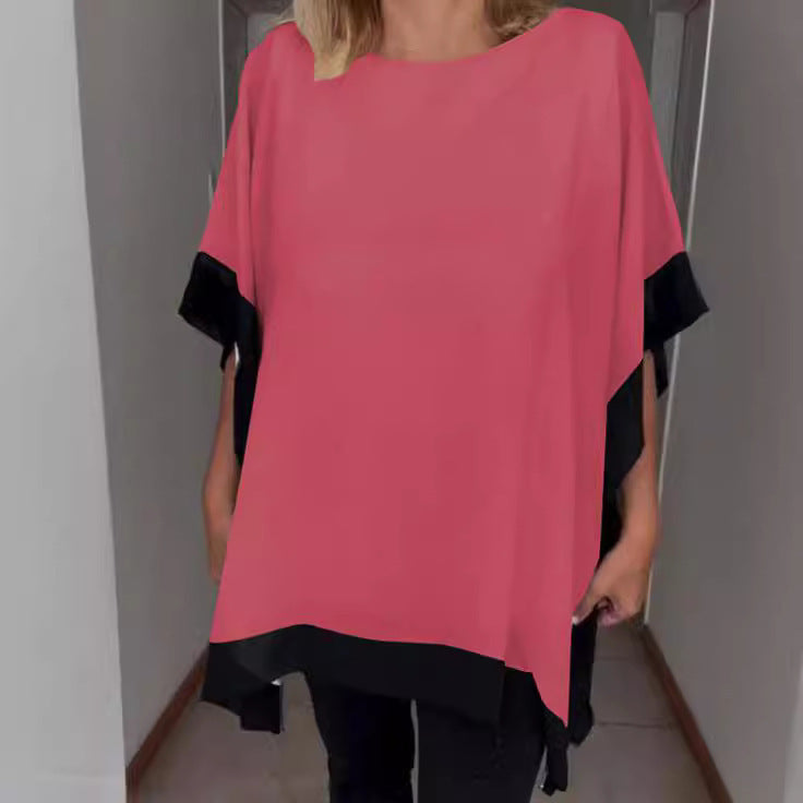 Dame Stilig To-farvet Tunika Bluse Stilla