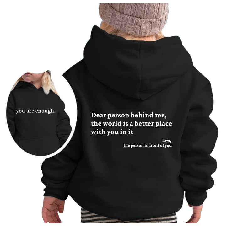 Dame hoodie med motiverende tekst og afslappet skæring Stilla
