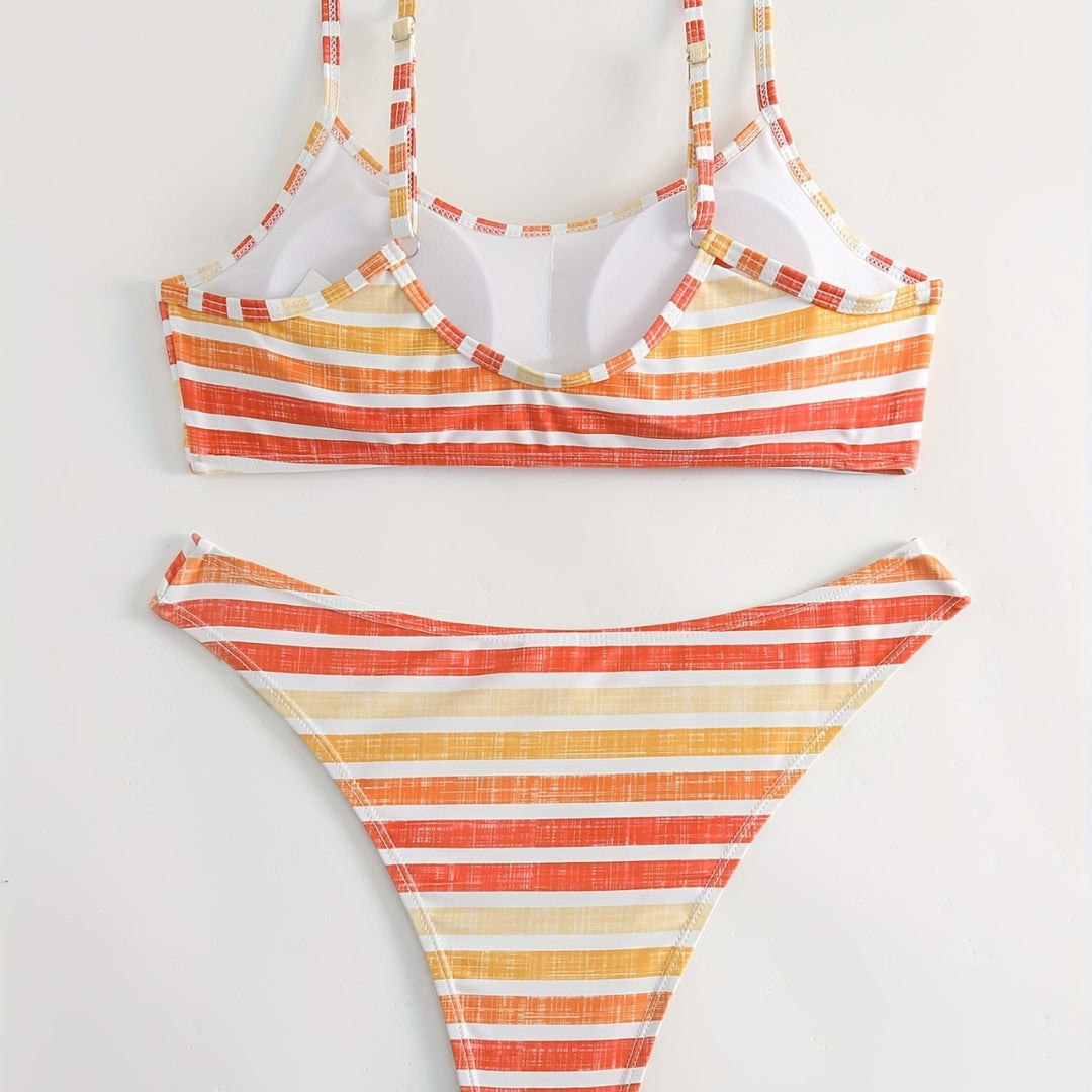 Dame Sporty Stripe Bikini Skovae