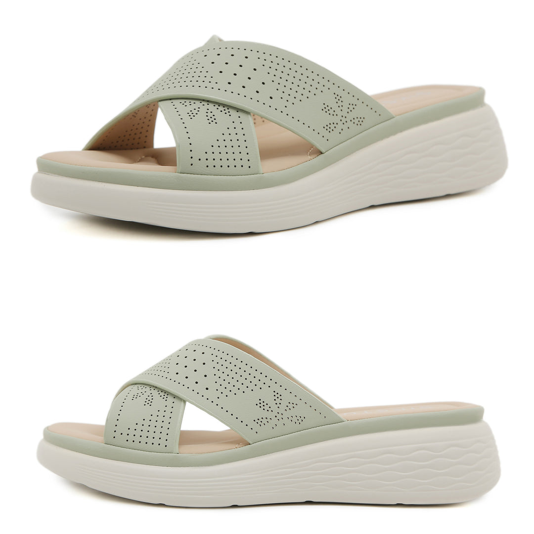 Dame komfortable sandaler med åndbart krydsbånd design Stilla