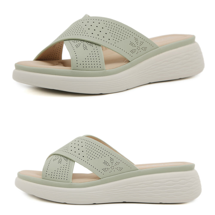 Dame komfortable sandaler med åndbart krydsbånd design Stilla