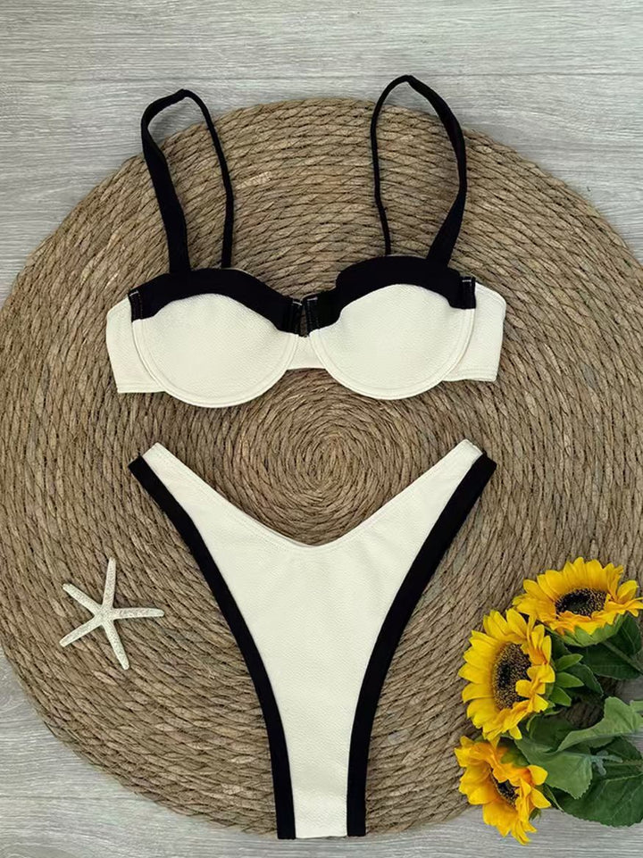 Dame Push-Up-Bikini med kontrasterende accenter Skovae
