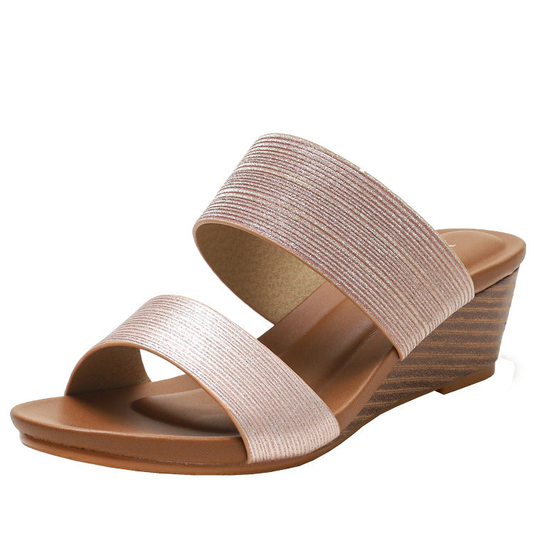 Dame Wedge-sandaler med komfortabel lagstruktur og brede remme Stilla