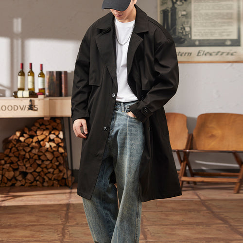 Herrer Longline Trenchcoat med justerbar pasform Stilla