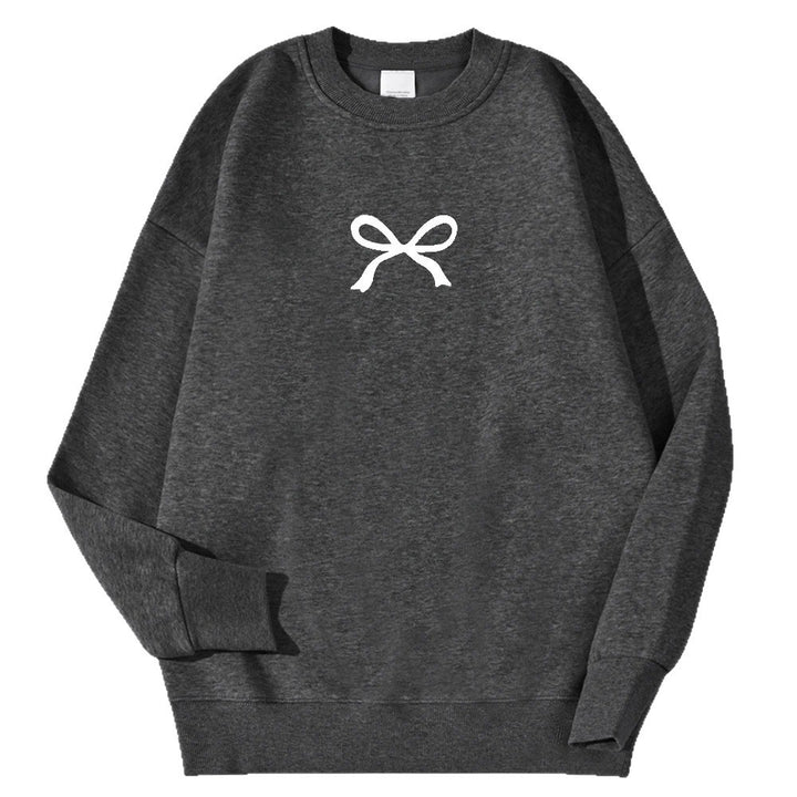Kvinders hyggelige sweatshirt med fashionable bue motiv Stilla