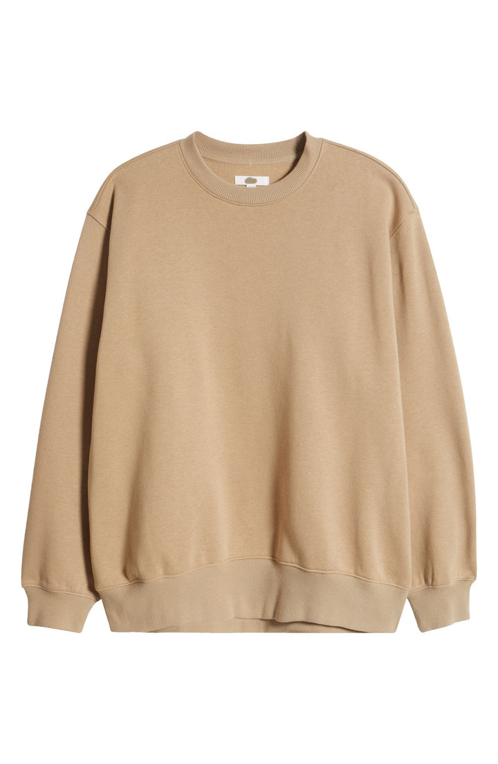 Dame afslappet sweatshirt med klassisk rund halsudskæring Stilla