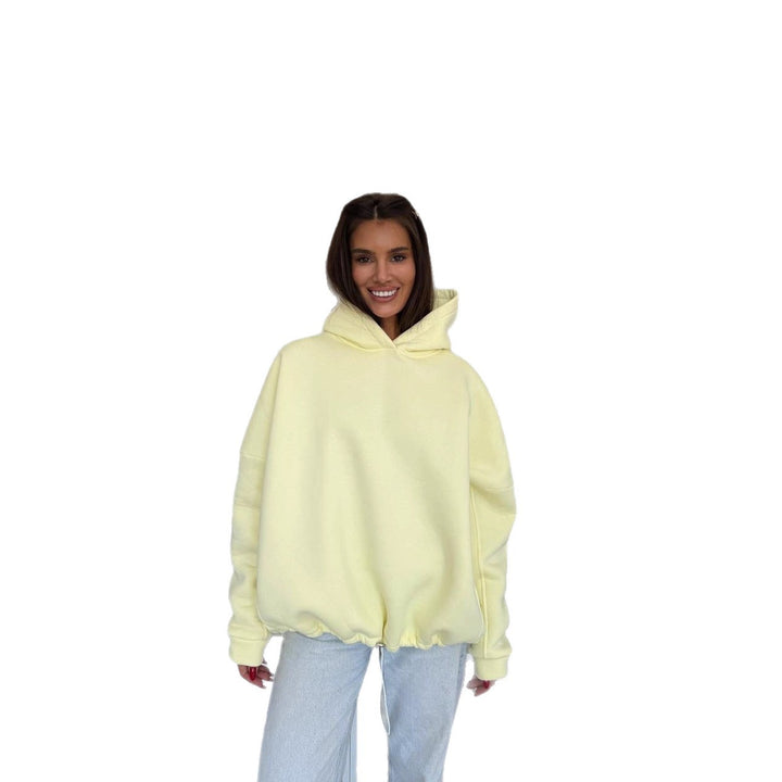 Kvindernes komfortable oversized hoodie med snoretræk og materialer af høj kvalitet Stilla