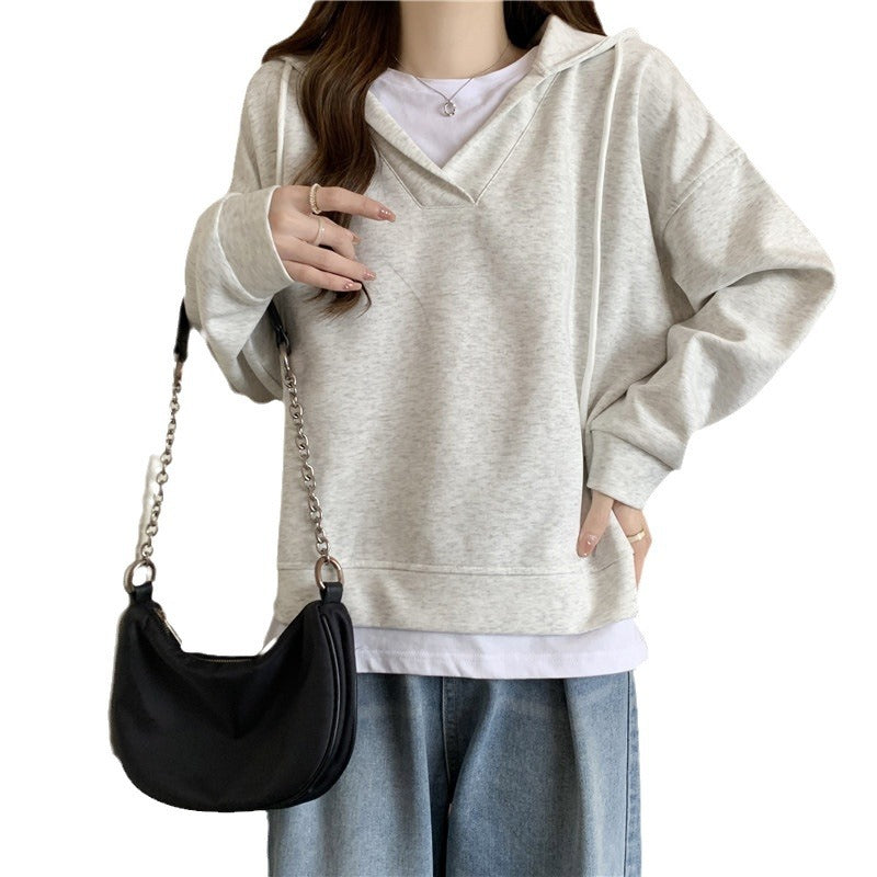 Dame Casual Zip-Up Hoodie med elegant udskæring Stilla