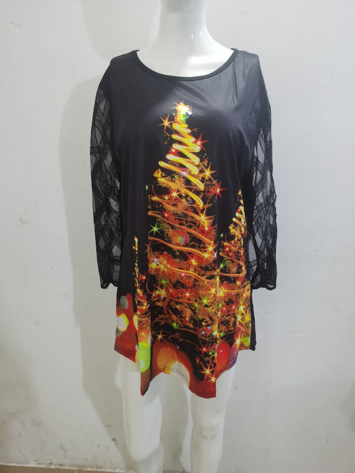 Stilla | Trendy Trykt Blonde Splice Kortærmet T-shirt
