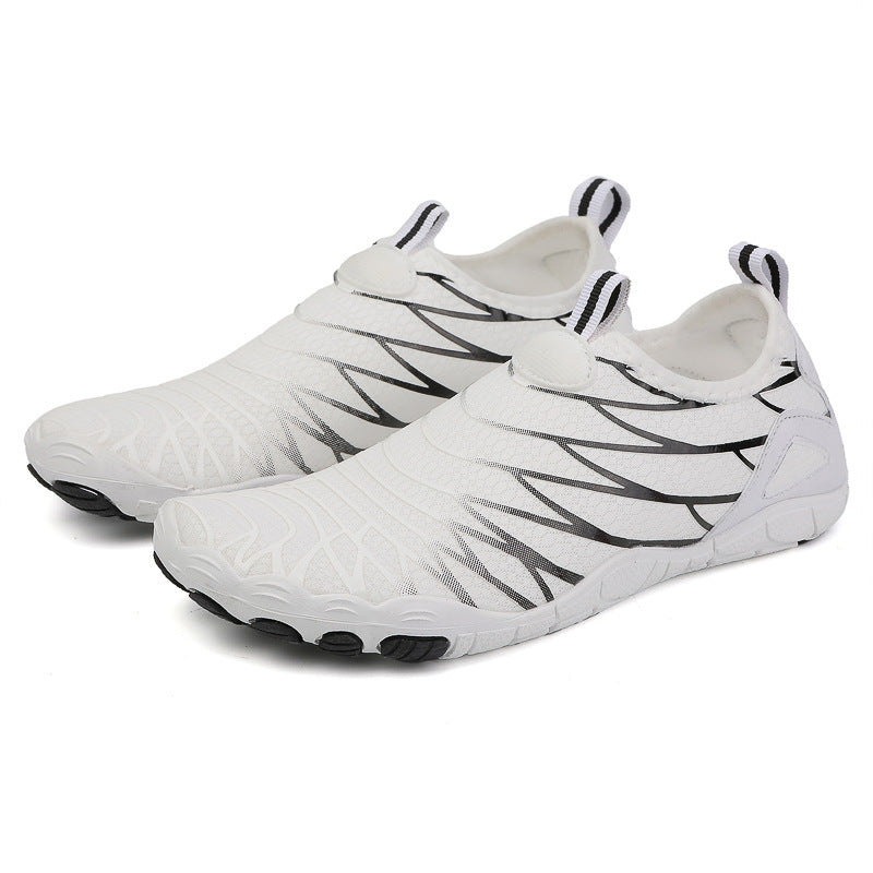 Herren nan elastisk slip-onsneaker til kyst og båd med sømløst elastisk overmateriale, forstærket tåskål og gribende multizone sål Skovae