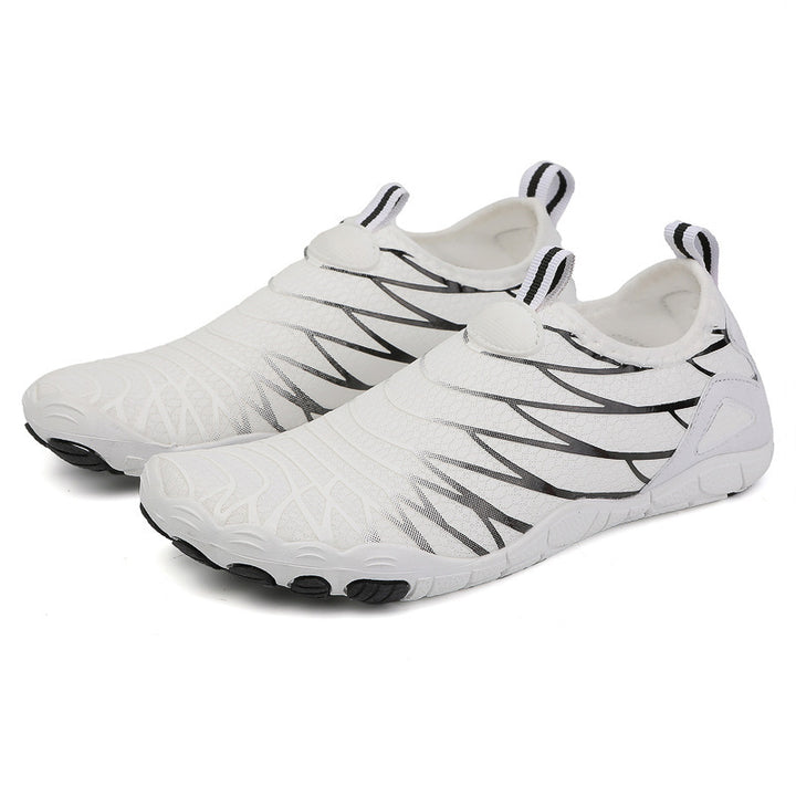Herren nan elastisk slip-onsneaker til kyst og båd med sømløst elastisk overmateriale, forstærket tåskål og gribende multizone sål Skovae