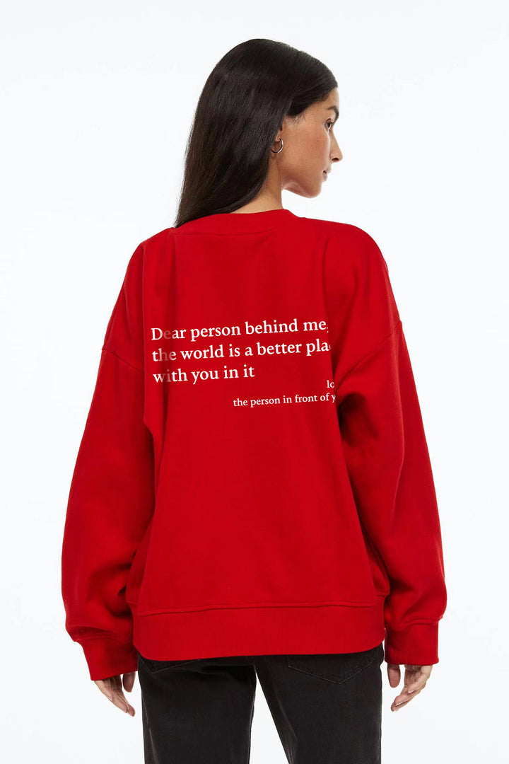 Kvinders sweatshirt med inspirerende skrift Skovae
