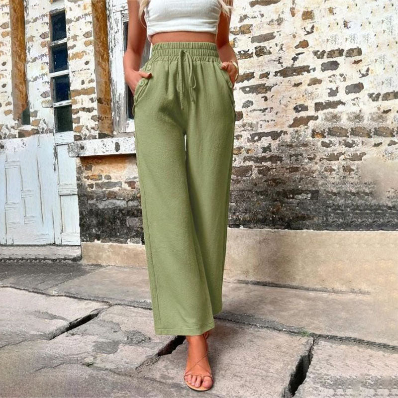 Skovae | Farvede Luftige Sommerbukser til Damer med Bred Ben til Kvinder