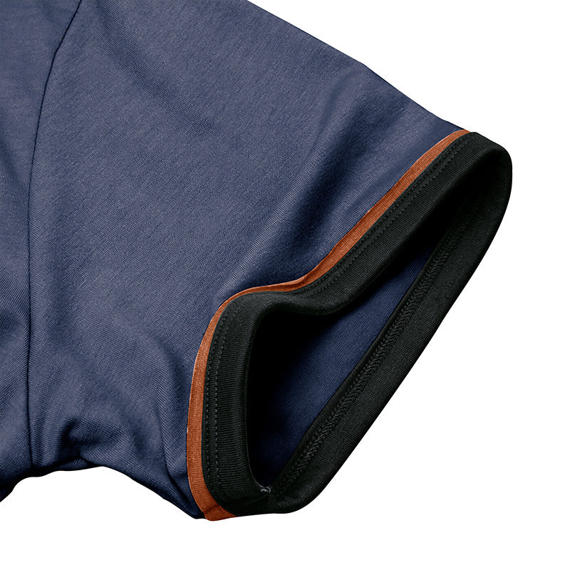 Herrer Korte ærmer Henley-shirt med struktureret krave Stilla