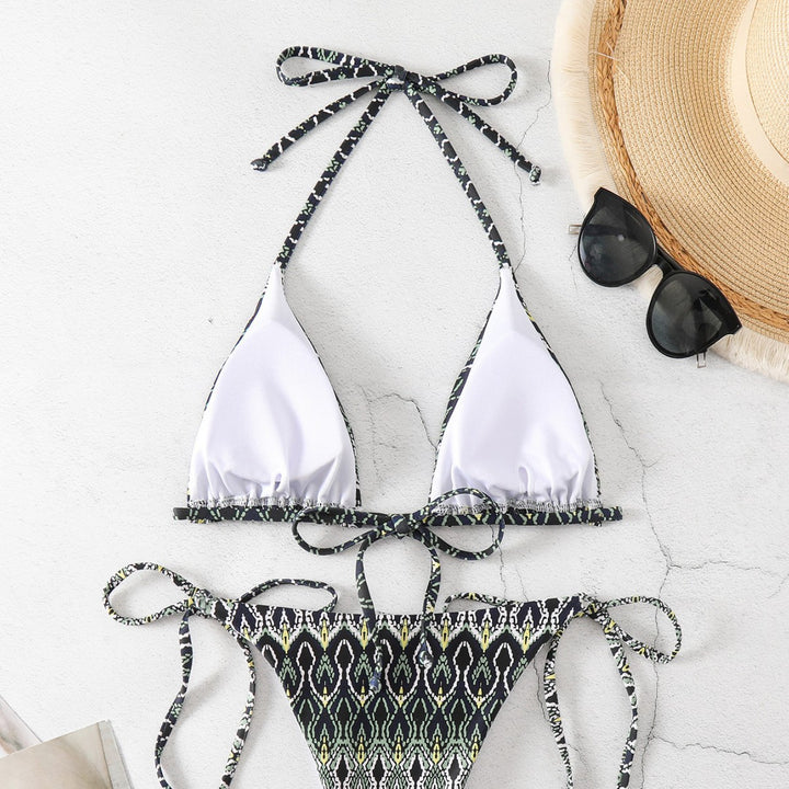 Dame triangel-bikini med legende knude-design Skovae