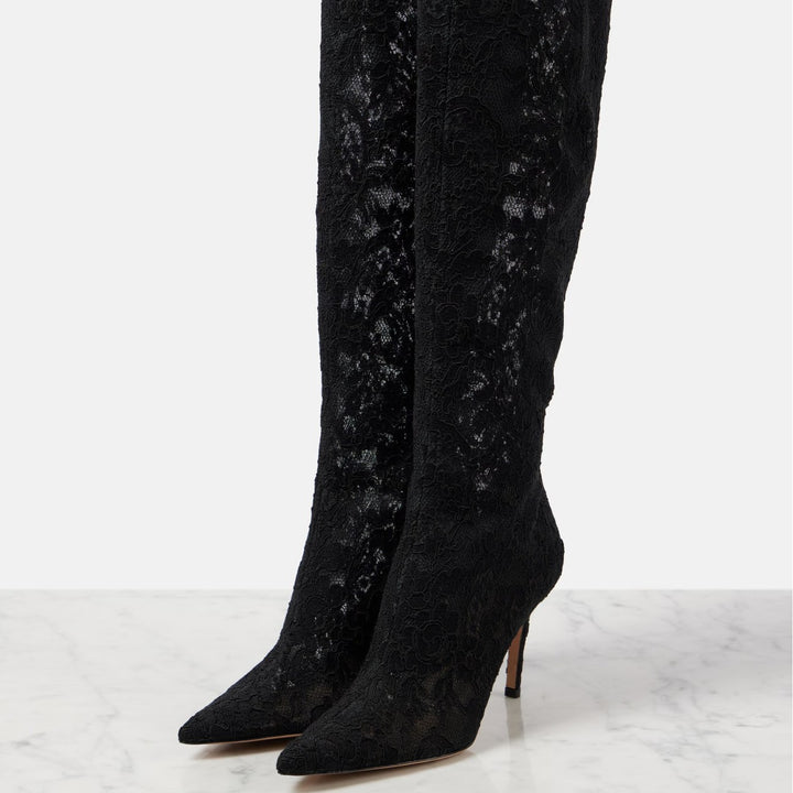 Femme Spidsesoverdragelse Stiletto Støvler Stilla