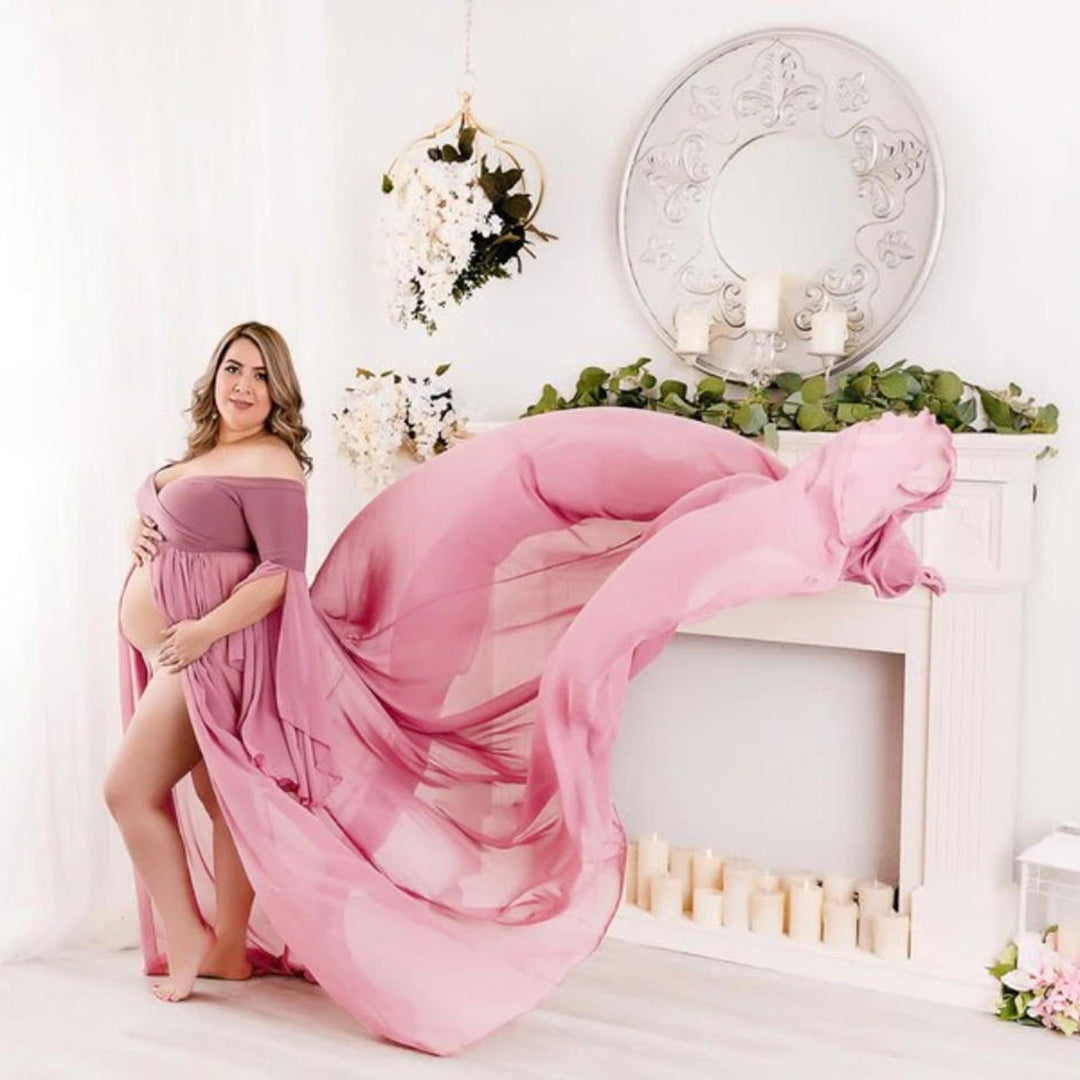 Dame Æterisk Off-Shoulder Graviditetskjole Stilla