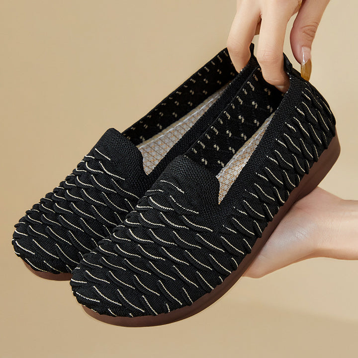 Dame Behagelige Slip-On Sko med åndbart Strikoverflade Stilla