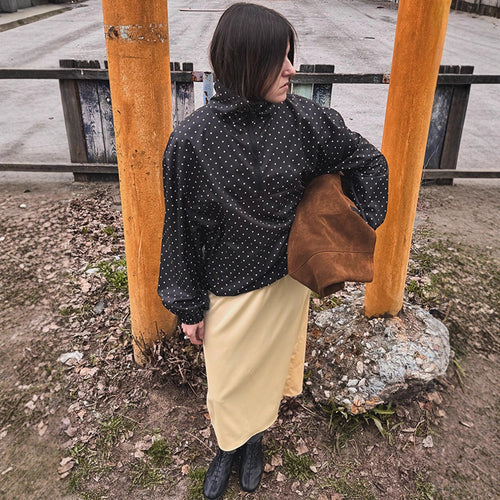 Dame Oversized Regnjakke med Pletter Stilla