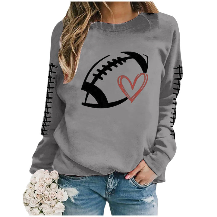 Kvinders sweatshirt med sporty fodboldmotiv og afslappet pasform Stilla