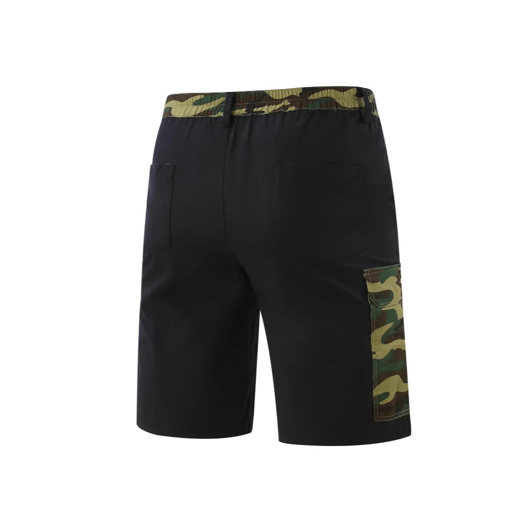 Herrer Cargo-shorts med alsidige lommer og elastisk linning Stilla