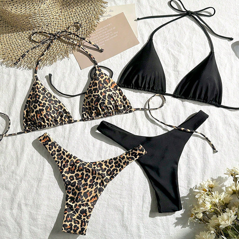 Dame Triangel-Bikini-Sæt med legende design Skovae