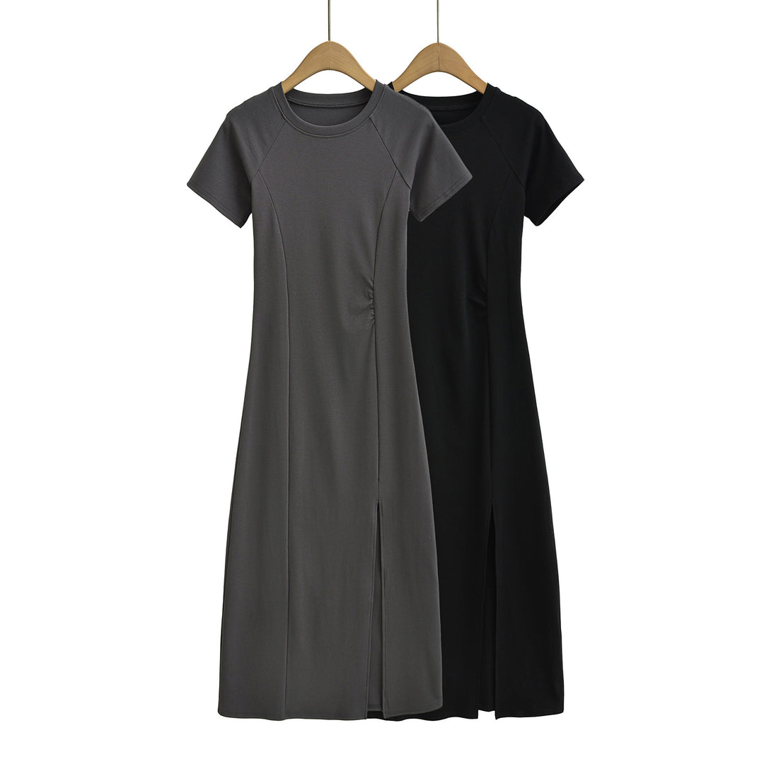 Dame Casual Maxikjole med figursyet snit og sporty rynkeaccent Stilla