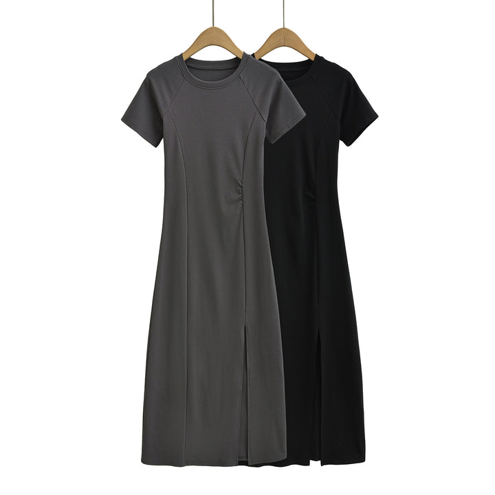 Dame Casual Maxikjole med figursyet snit og sporty rynkeaccent Stilla