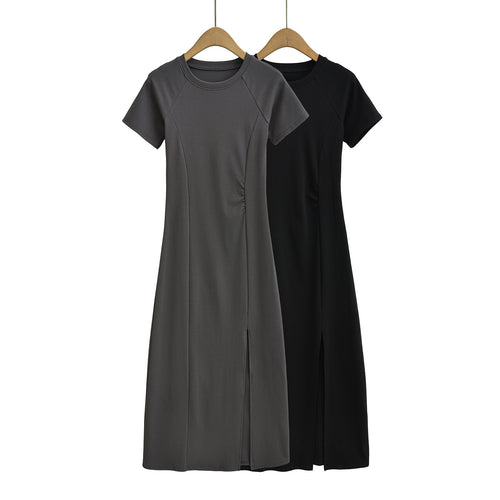 Dame Casual Maxikjole med figursyet snit og sporty rynkeaccent Stilla