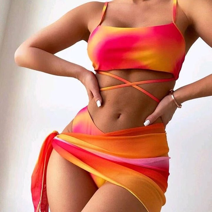 Dame bikinier med justerbar top og smart omslagsskjørt Stilla