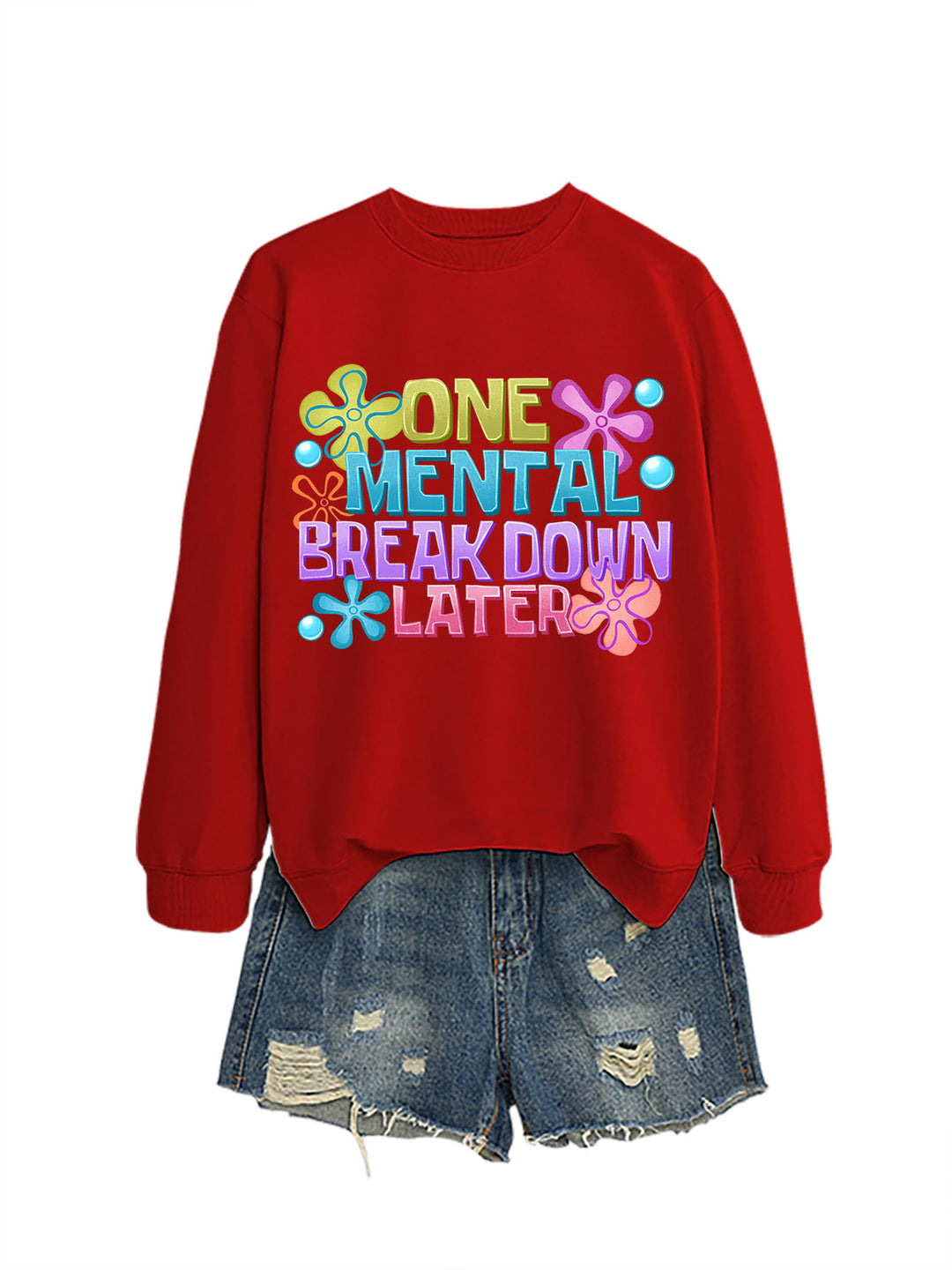 Kvinders sweatshirt med kreativt print Stilla