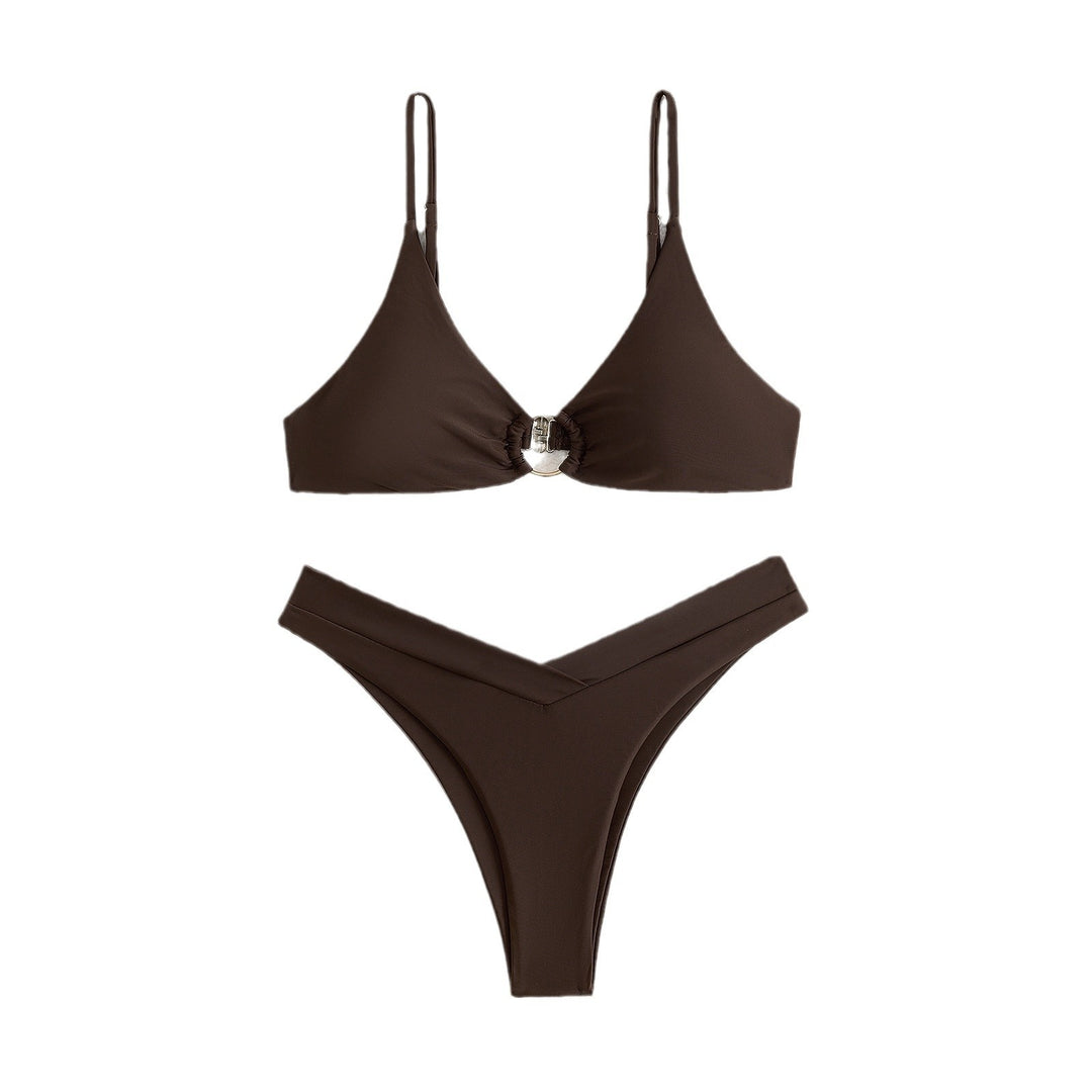 Kvinder justerbar trekant-bikini-sæt med midterring-detalje Stilla