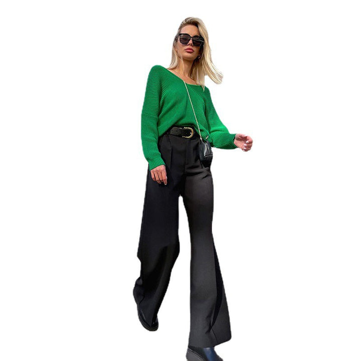 Dame Bredskåret High-Waist Bukser med elegant taljedetalje Stilla