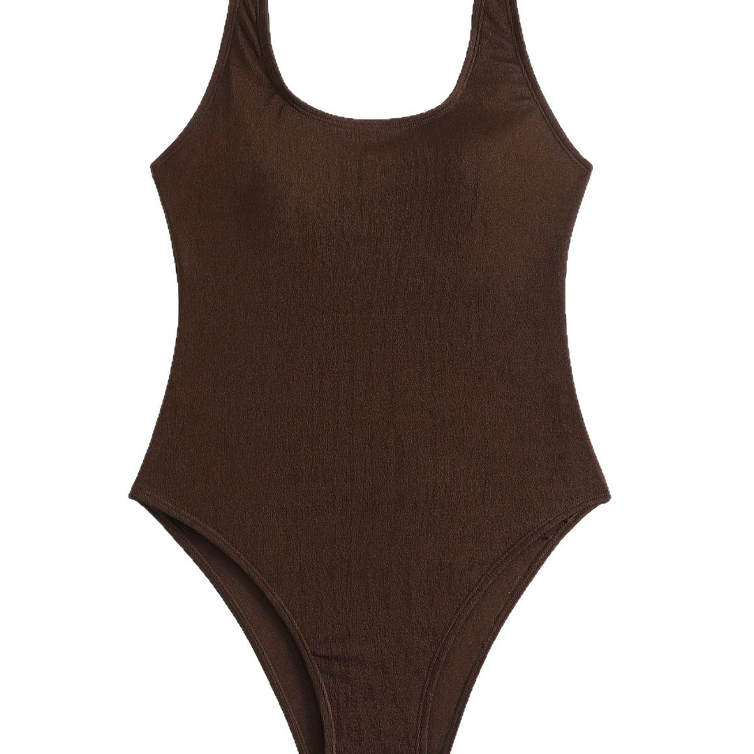 Dame swimsuit med elegant rygdetalje Skovae