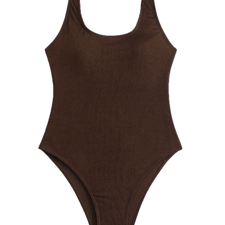 Dame swimsuit med elegant rygdetalje Skovae