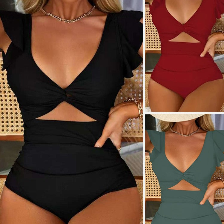 Dame Modefuld One-piece med raffineret snit Skovae