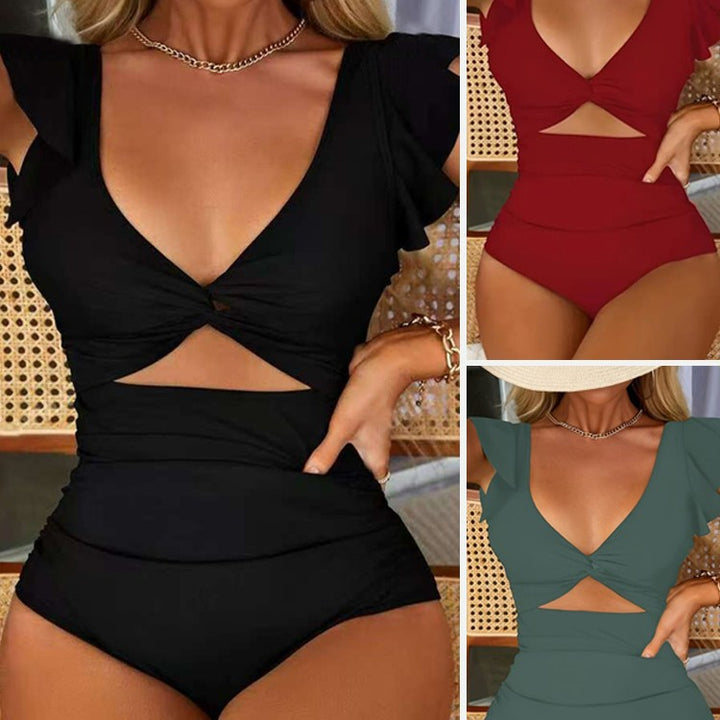 Dame Modefuld One-piece med raffineret snit Skovae