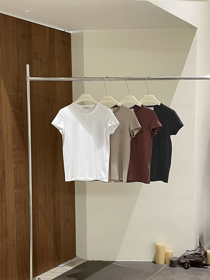 Dame Kortærmet T-Shirt i høj kvalitet, åndbart materiale med moderne snit Stilla