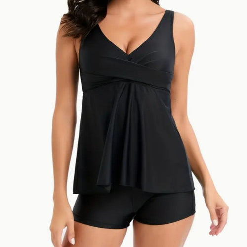 Dame Tankini med moderne A-linie snit og komfort shorts Stilla