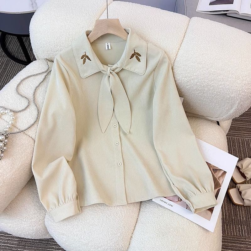 Kvinders elegante bluse med sløjfe krave Stilla