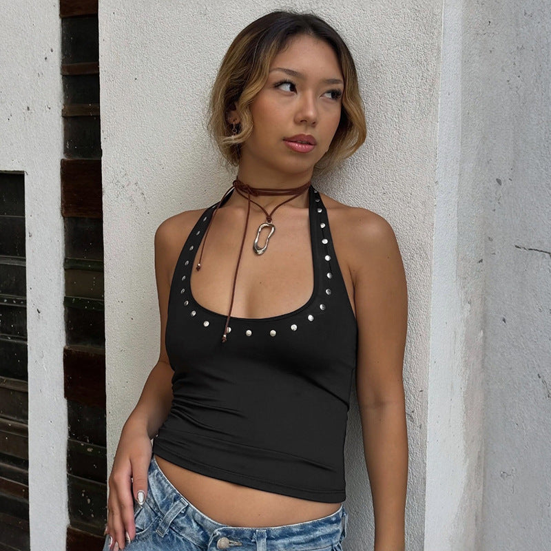Dame Designer Top med glitrende detaljer Skovae