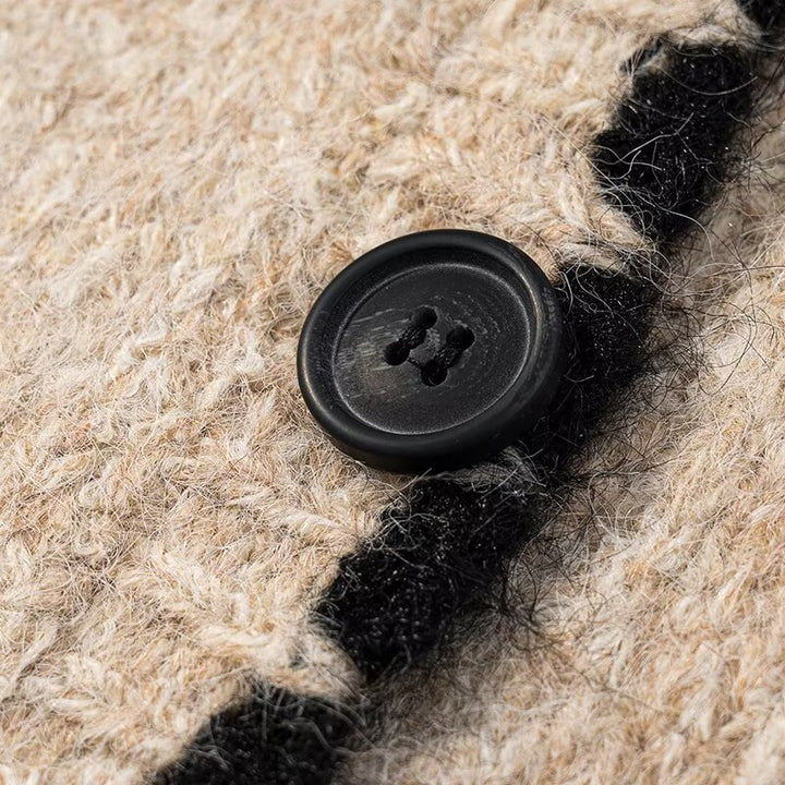 Kvinders cardigan med påsætningslommer og kontrasterende detaljer Stilla