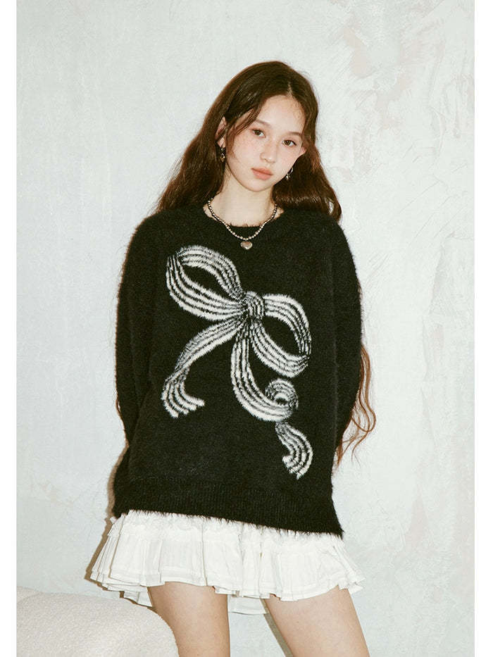 Kvinders sweater med legende bue motiv og blødt materiale Stilla