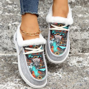 Dame Slip-On Sneakers med alsidigt mønster og hyggeligt indvendigt foder Stilla
