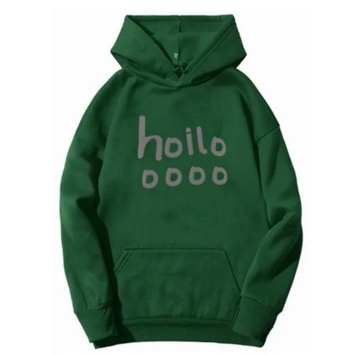 Dame hoodie med løs pasform og kreativt print Skovae