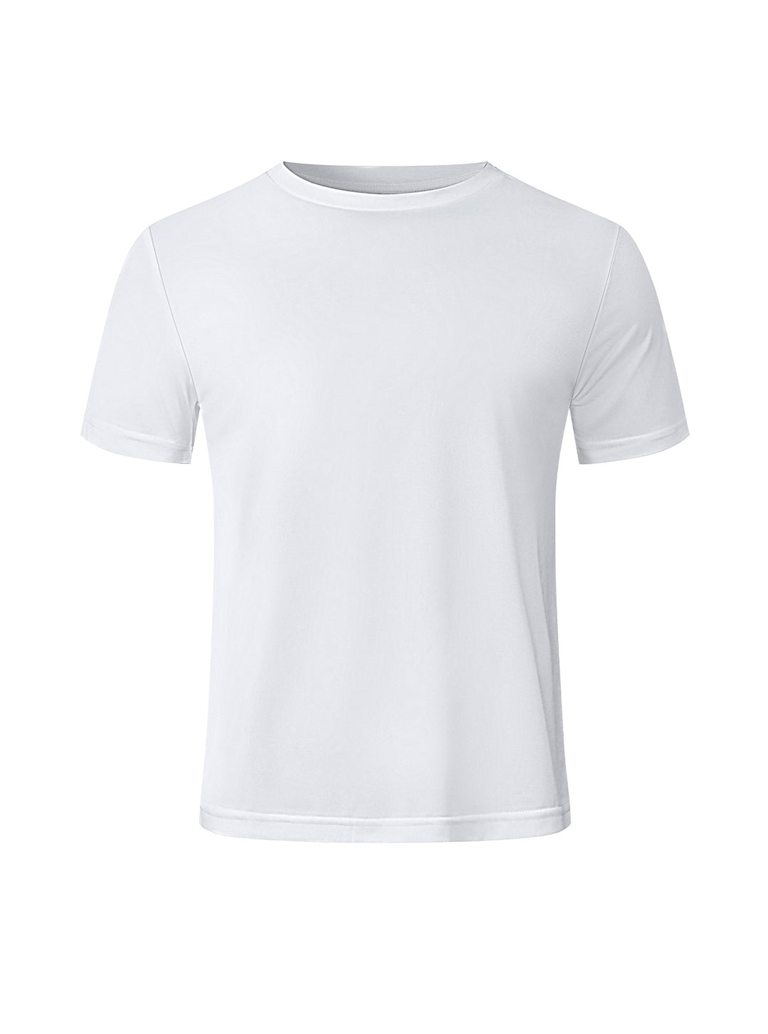 Herrer nan meleret funktions T-shirt med rund halsudskæring, let bomuldsblanding og åndbar struktur Skovae