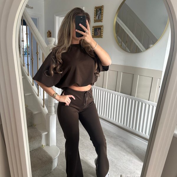 Kvinder Casual Strik Lounge Sæt med Løs Pasform og Elegante Detaljer