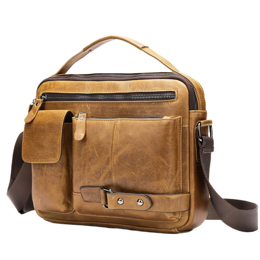 Herrernes Læder Messenger Bag Stilla